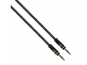 Кабел Аудио AUX 3.5mm M-M 1.5m Black Eardom 14152